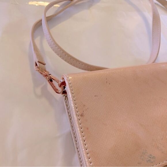 Ted Baker Crossbody Pink Patent Leather (has color transfer on front see pics) - Picture 6 of 9
